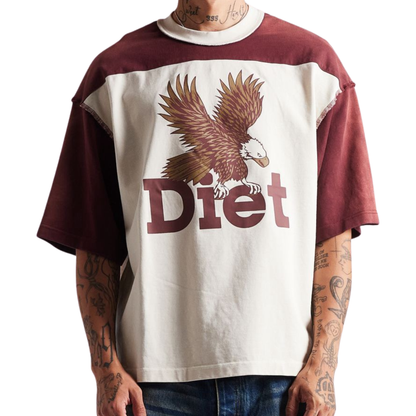 DSM "Eagle" Yoke Tee-Maroon/Antique White