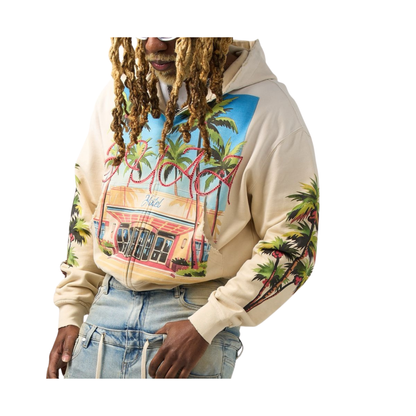 DUAA "Stay" Zip Up Hoodie (Cream)