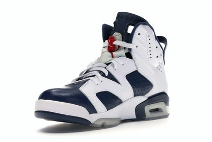 Air Jordan 6 Retro Olympic London 2012 White/Midnight Navy-Varsity Red