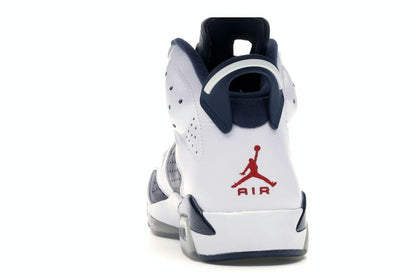 Air Jordan 6 Retro Olympic London 2012 White/Midnight Navy-Varsity Red