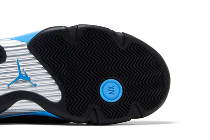 Air Jordan 14 Retro Black University Blue 2026 Black White University Blue Metallic Silver
