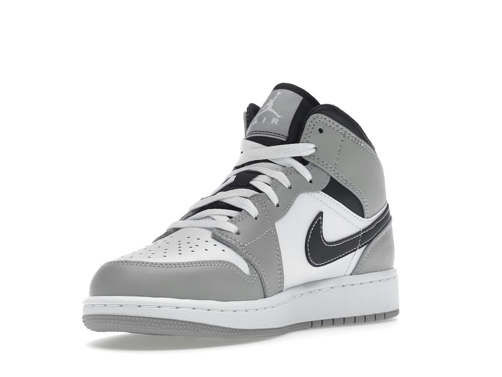 Air Jordan 1 Mid Light Smoke Grey (GS) 554725-078 Grey Black Anthracite White