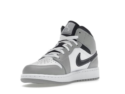 Air Jordan 1 Mid Light Smoke Grey (GS) 554725-078 Grey Black Anthracite White