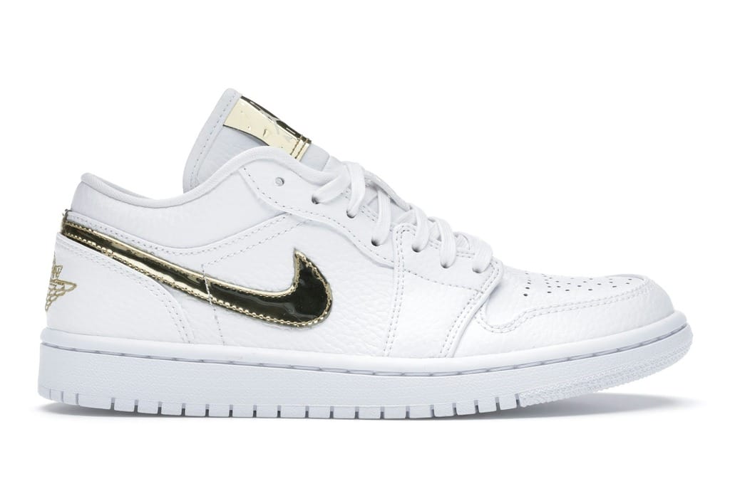 Air Jordan 1 Low White Metallic Gold Women’s CZ4776-100