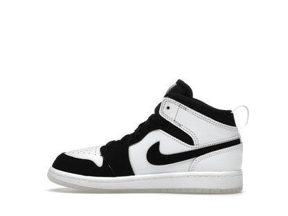 Jordan 1 Mid SE Diamond Preschool Shoes DN4323-100 White/Multicolor/Black