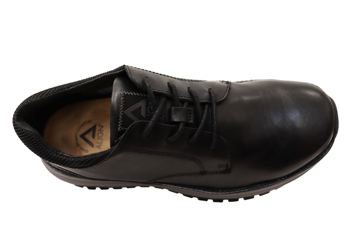 Align Burne Mens Supportive Leather Comfortable Lace Up Shoes