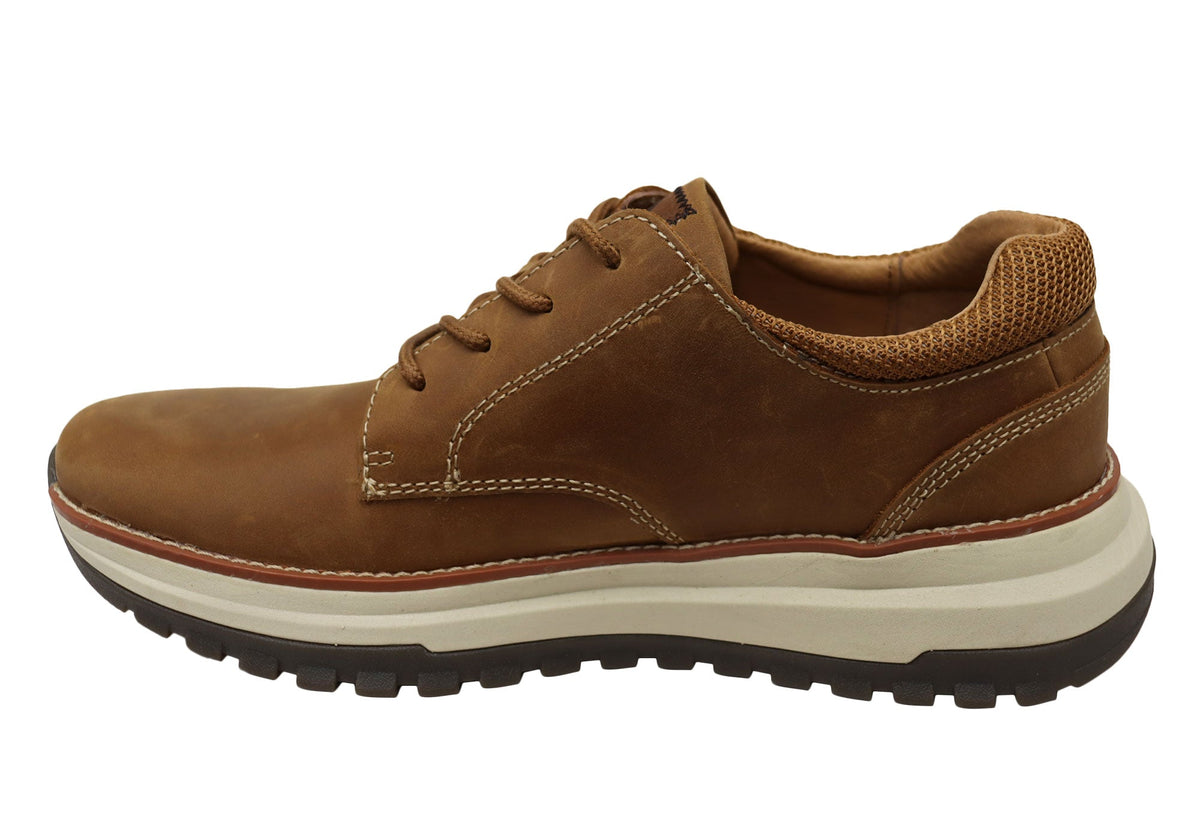 Align Burne Mens Supportive Leather Comfortable Lace Up Shoes