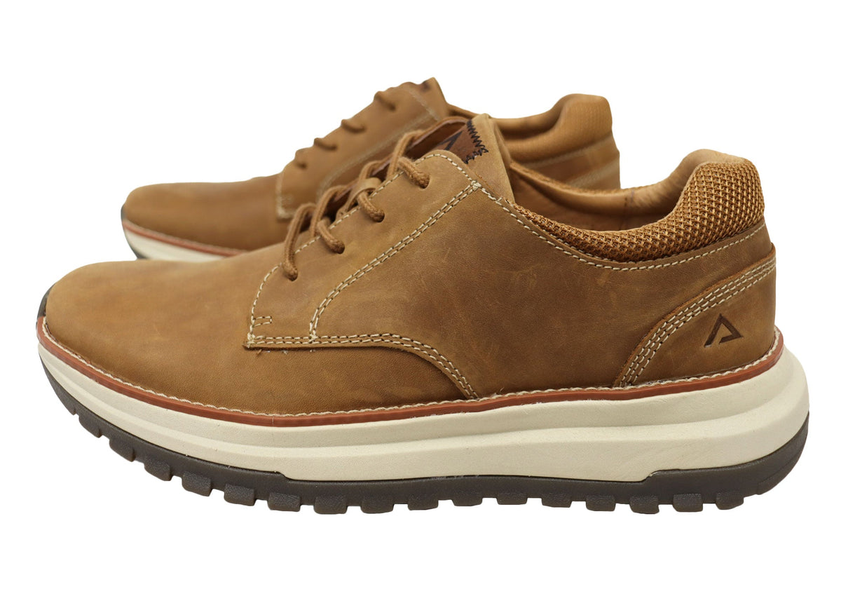 Align Burne Mens Supportive Leather Comfortable Lace Up Shoes