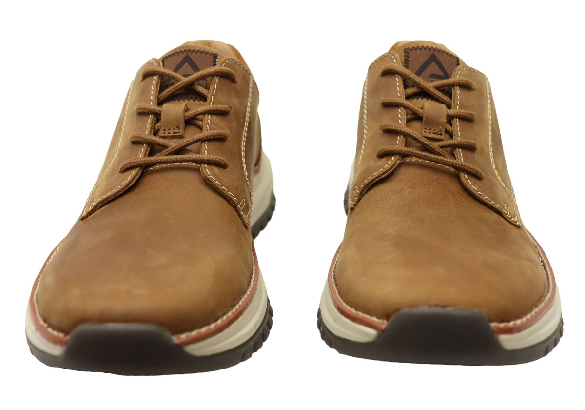 Align Burne Mens Supportive Leather Comfortable Lace Up Shoes