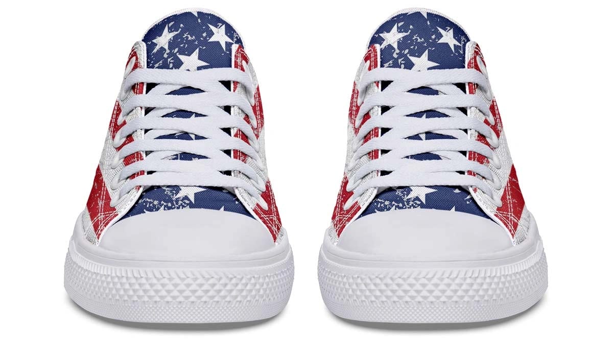 American Flag White Lowtop Sneaker