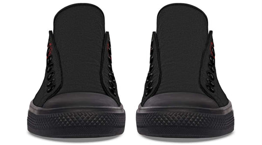 Butterfly Rose And Skull Black Lowtop Sneaker