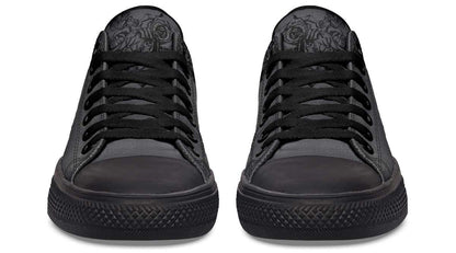 Moth and Rose Black Lowtop Sneaker