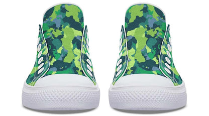 Moss Camo Pattern White Lowtop Sneaker