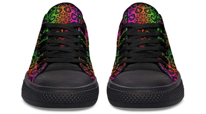 Mandala Skull Rainbow Color Pattern Lowtop Sneaker