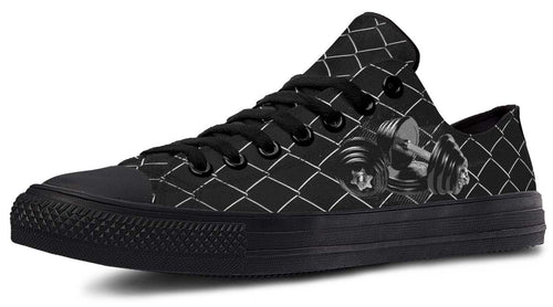 Net Pattern with Dumbbell Lowtop Sneaker