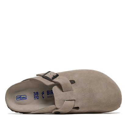 Women's Birkenstock Boston Soft Footbed Suede - Oyster Tonal