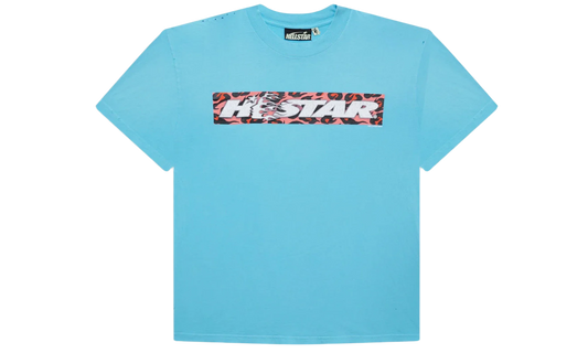 Hellstar Box Logo T-Shirt Blue