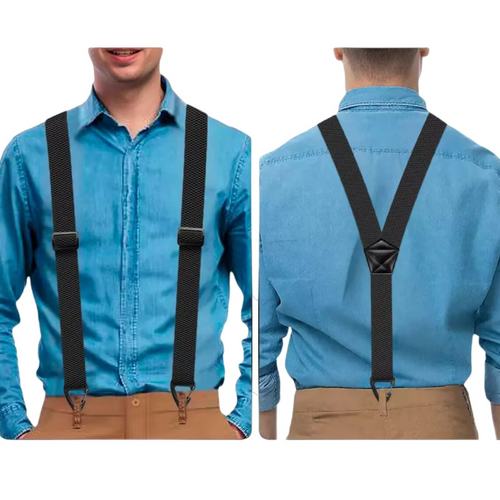 Men's X-Back Suspenders with Hook Clips